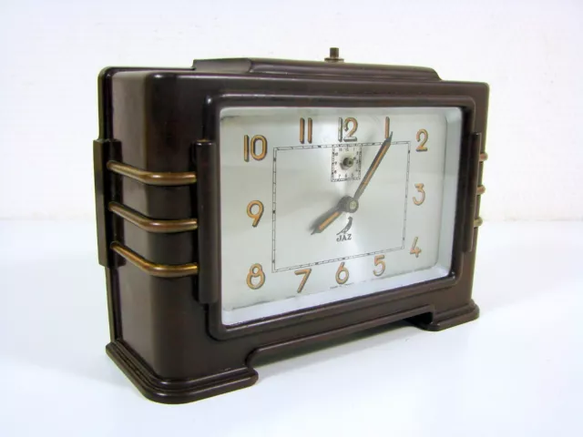 Art Deco French Jaz Original Bakelite Alarm Clock