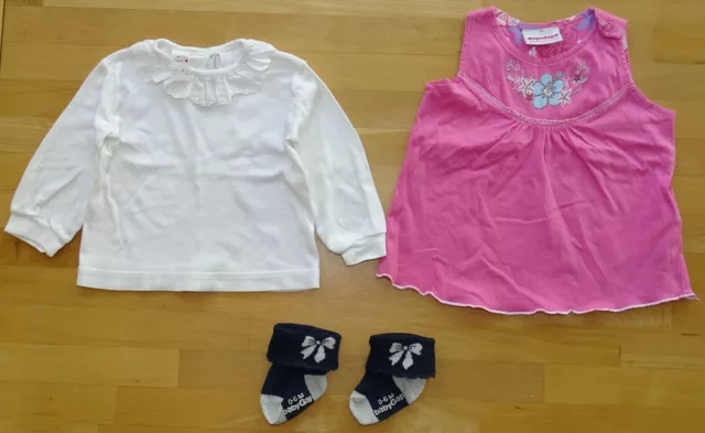 2 T-Shirt Colection Chere Dopodopo BabyGap Socken Sommershirt Mädchen Gr. 80 /86