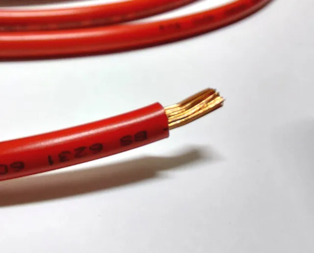 16mm² Cable Wire 6 Awg Pvc 110A Red 1 Meter