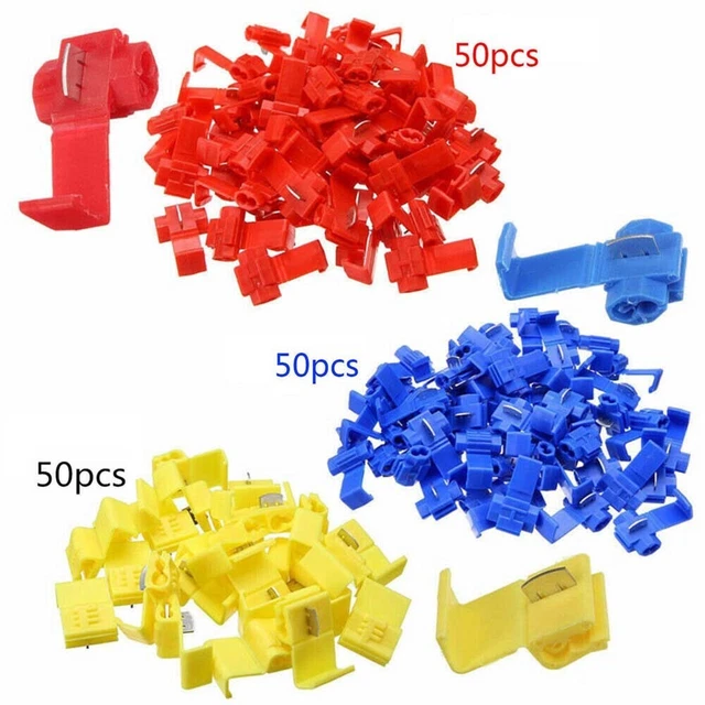 150pcs Lock Wire Cable Line Connectors Set Quick Splice Crimp-Terminals