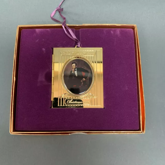 THE WHITE HOUSE Christmas 1999 Lincoln Ornament Frame Historical
