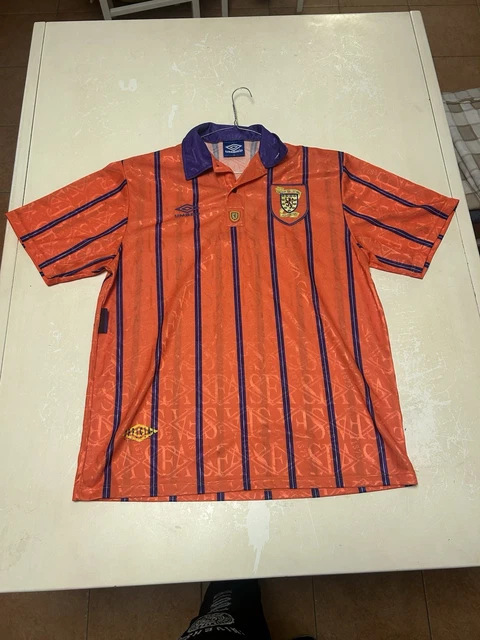 Maillot De Football Vintage Écosse 1992 Durie - Umbro Taille L - Occasion