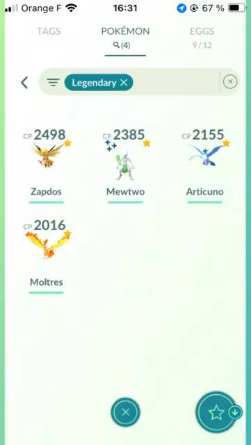 Pokémon Go Legendary Zapdos Galarian (Random CP)-1mil or 20K Stardust T r a  d e