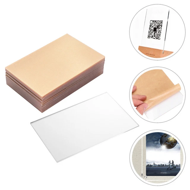 10 Pcs Transparent Acrylic Sheet Home Decor Frame Signs Hot Bend Premium Sheets