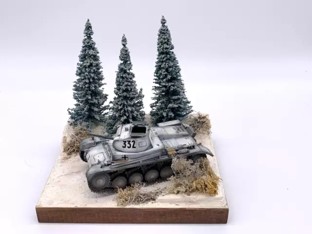 Deutscher Panzer, Panzer 2, Plastikmodell 1:35, mit Grundplatte