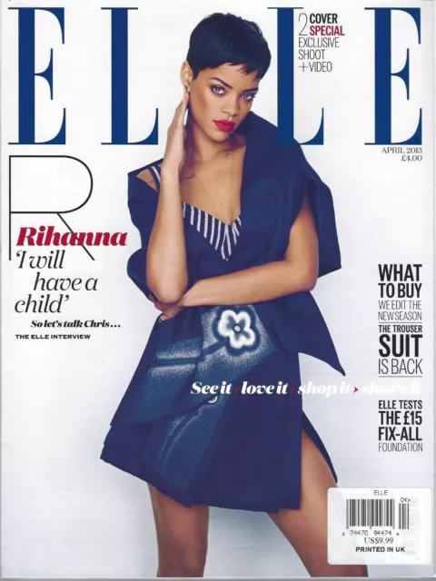 Rihanna The Elle Interview Elle Magazine Uk British April 2013