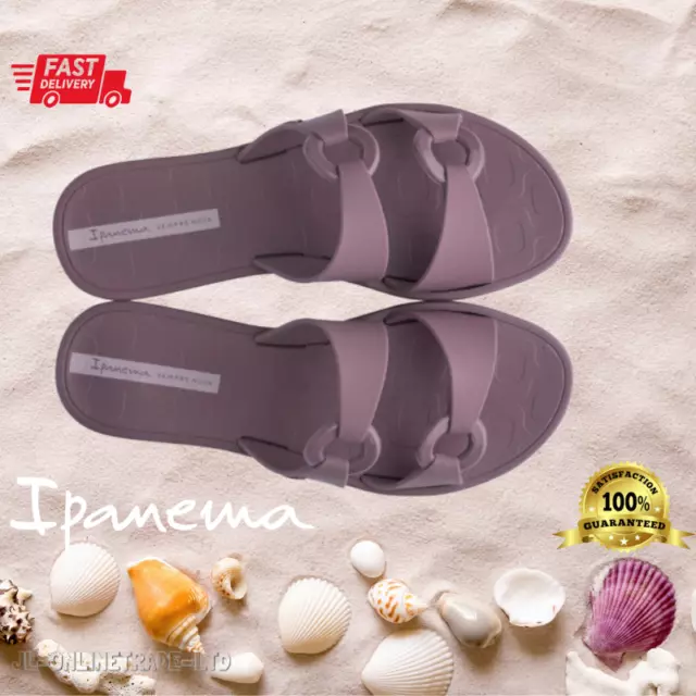 New Ladies Women Flip Flops Summer Pool Beach Sandals Toe Post Purple Ipanema