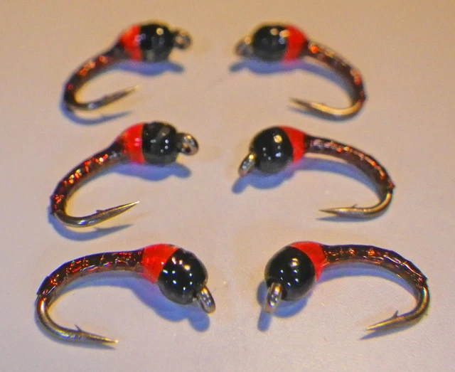 Zebra Midge-Tungsten Epoxy #18-Holo-Copper-Hot-Spot-Fly Fishing-New Lot SP