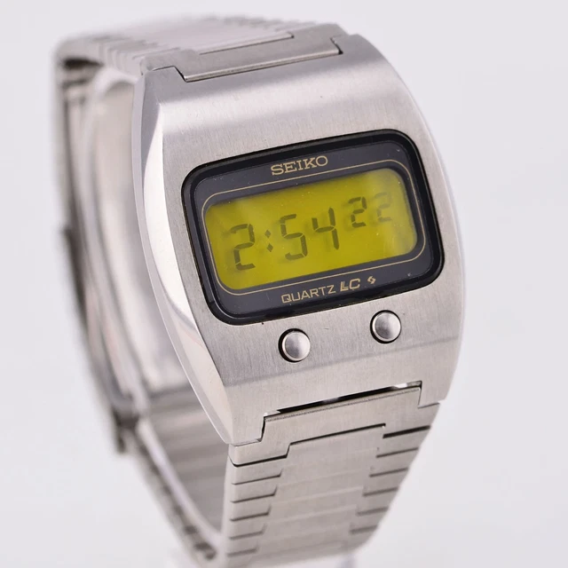 1974 VINTAGE SEIKO Digital Lemon Face Quartz LCD Watch Beautiful 0624-5000  D920 £1, - PicClick UK