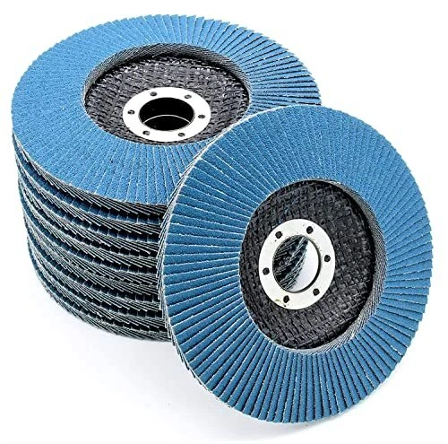 Lot de 10 disques abrasifs à lamelles, disques de meulage, pour acier inoxydable
