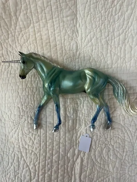 Breyer Model Unicorn Nova Toy Blue Green