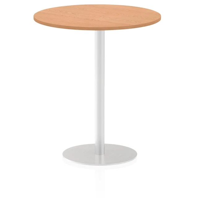 Dynamic Italia 1000Mm Poseur Round Table Oak Top 1145Mm High Leg ITL0152