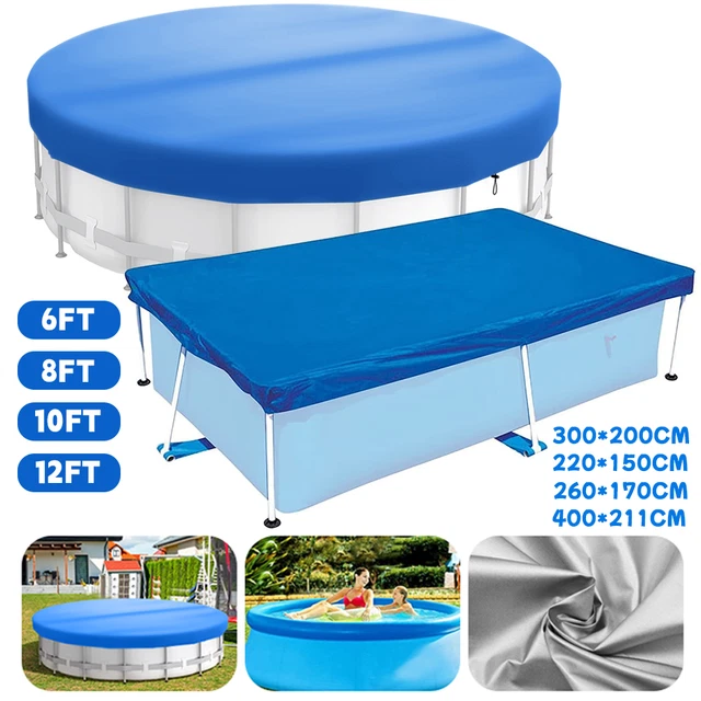 NEW RECTANGULAR/ROUND OUTDOOR Swimming Pool Cover Family Paddling Pool