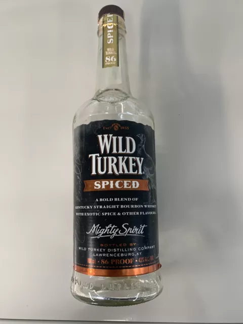 Wild Turkey Spiced Kentucky Straight Bourbon Whiskey Empty Bottle 700ml