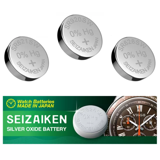 Genuine Seiko Seizaiken Silver Oxide Cell Watch Batteries 1 2 5 x [ALL SIZES]