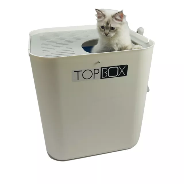 SmartCat Ultimate Topbox Cat Litter tray with scoop - White