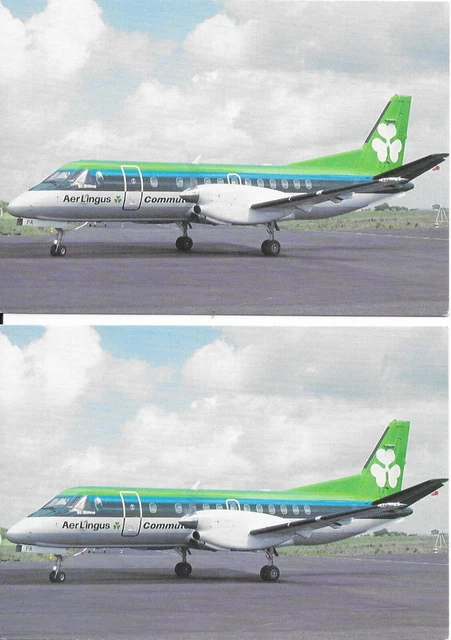Aer Lingus 2  SAAB 340B Airline issued Postcards