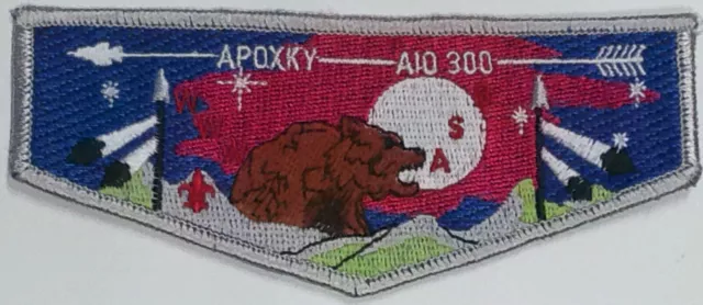 Oa Order Of The Arrow Apoxky Lodge 300 Bsa Montana Council Patch Bear Flap Rare!