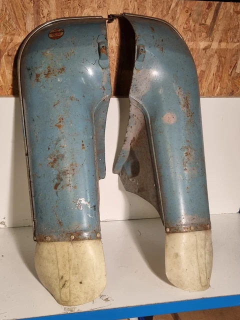 Paire de pare jambes MOTOBECANE MOTOCONFORT mobylette bleu