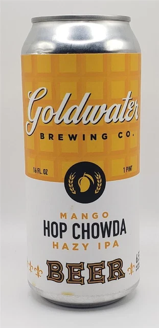 Craft Beer Can Goldwater Brewing Company Mango Hop Chowda Hazy IPA RARE!!!!!