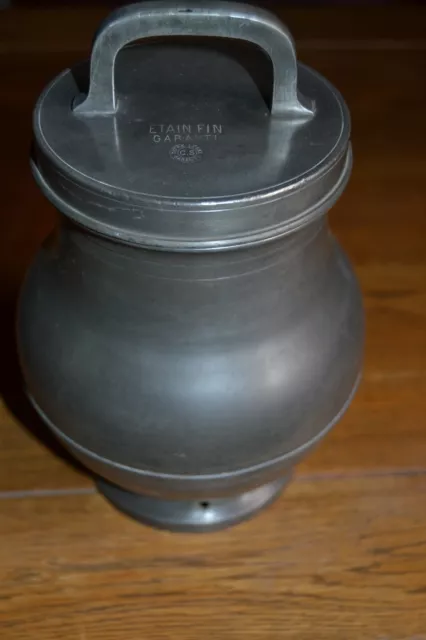 @@@ Ancien  Gros Pot A Bouillon - N°3 - En Etain - Estampille Coq -Tbe