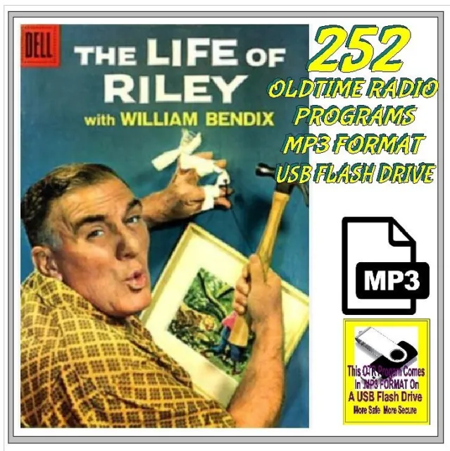 LIFE OF RILEY 252 Unique Oldtime Radio Shows MP3 OTR On USB Flash Drive