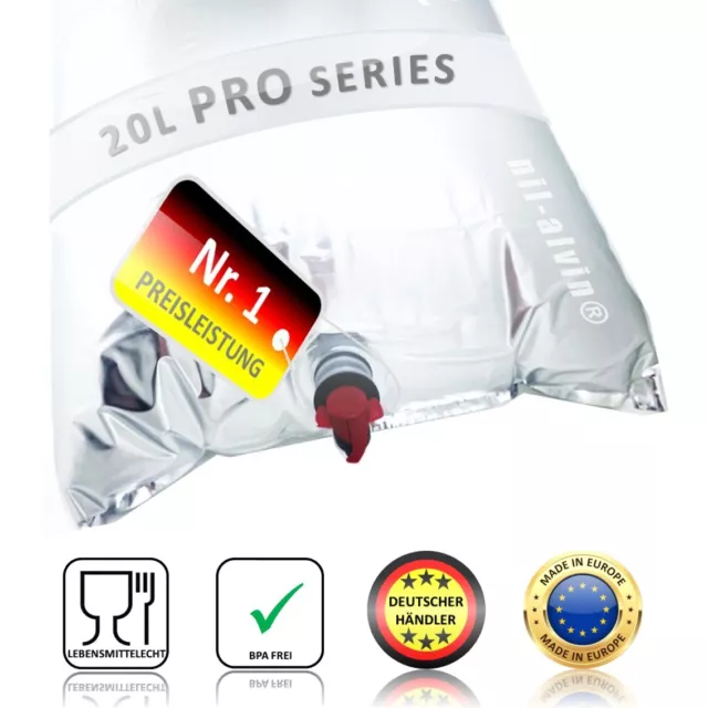 20L WATER BAG 10er Packung Wassersack faltbarer Kanister Notvorrat BPA frei