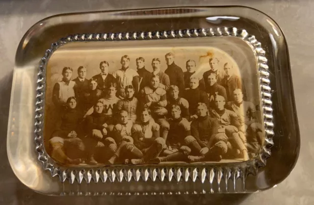 Rare Vintage 1901 University of Wisconsin Badgers Football Team Paperweight