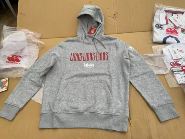 Canterbury Men’s British & Irish Lions Graphic Hoodie  (SA Tour) Grey M,L Rugby
