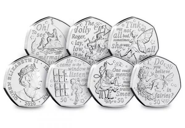 2020 Peter Pan Part 2/II 50p Coins (Uncirculated) (Full Set) (Uncirculated)