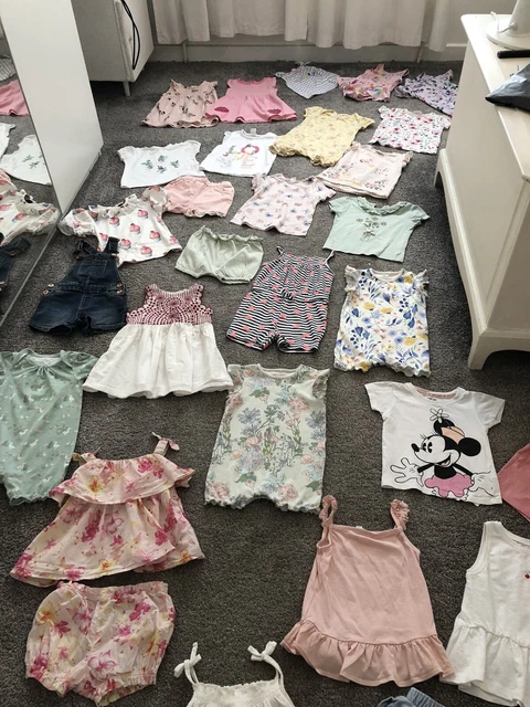 Bundle baby girls summer clothes age 9-12 months Next H&M TU River Island