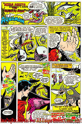 Hostess Twinkies Aquaman "Mera Meets the Manta Men" w/ AquaLad Comic Print Ad!