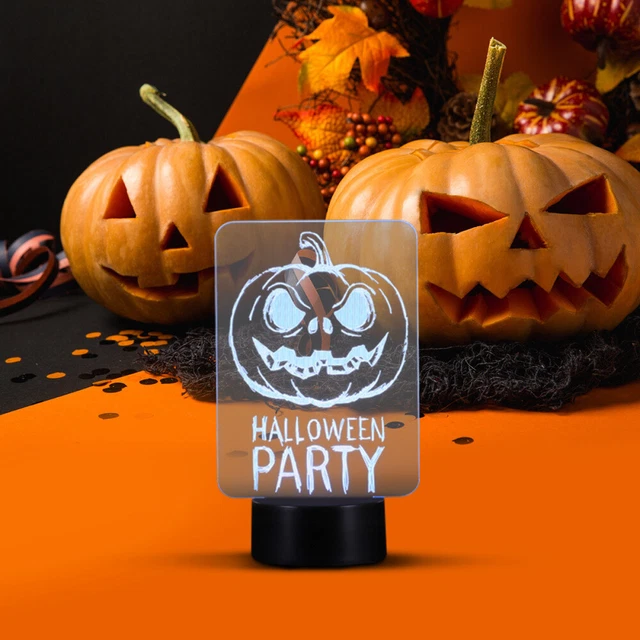 Lampada festiva piccole luci notturne decorazione Halloween comodino bambino zucca USB