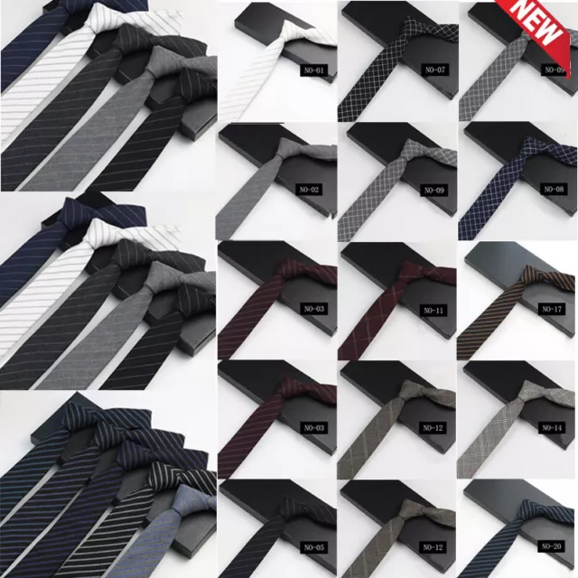 Fashion Mens Ties Striped Plaid Neckties Slim Tie Business Tie Hand Knotted NEW