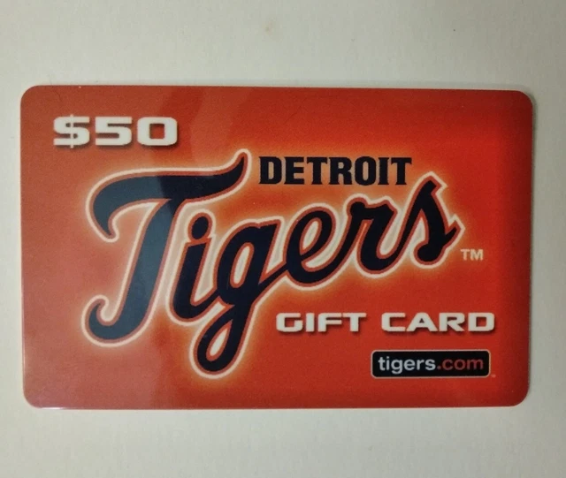 $50 Detroit Tigers Gift Card tigers.com unused