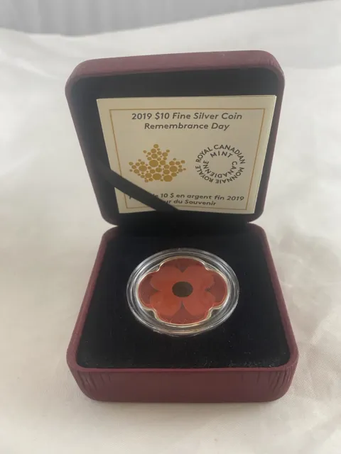 2019 $10 Fine Silver Remembrance Day Coin - Royal Canadian Mint