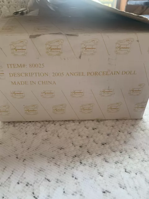2005 Angel Porcelain Doll Heritage Signature Collections Item 80025 18" 7