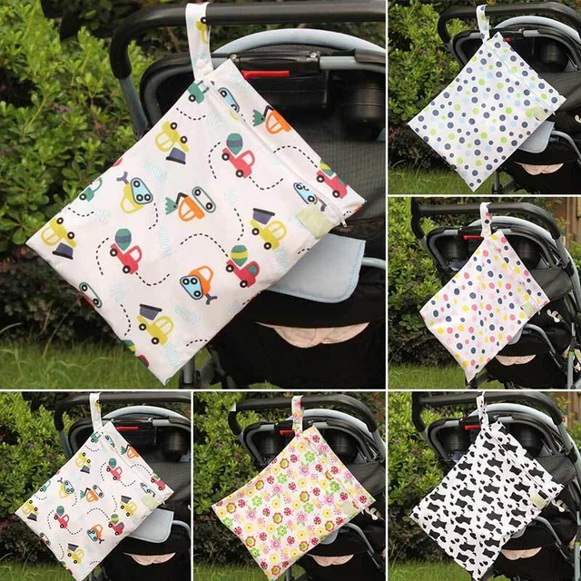 Reusable Waterproof Zip Wet Dry Bag Baby Infant Cloth Diaper Nappy Storage Pouch