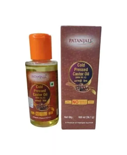 Uk stock Patanjali Cold Pressed Castor Oil With Vitamin E 100 ml