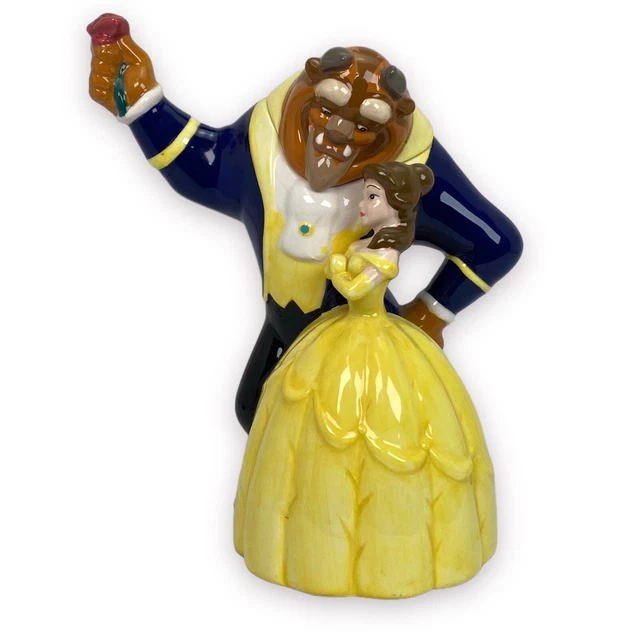 Vintage 1990'S Disney Store Dancing Beauty And The Beast Teapot Figurine Belle