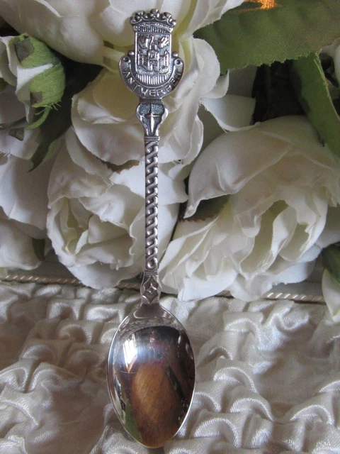 Petite cuillère de collection avec boîte, Blason Aven d