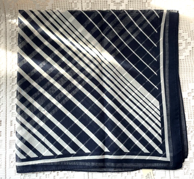 Foulard Carré Helena Rubinstein 85cm En Soie Pure - Motif Oiseaux Et Fleurs, Vintage, Très Bon état