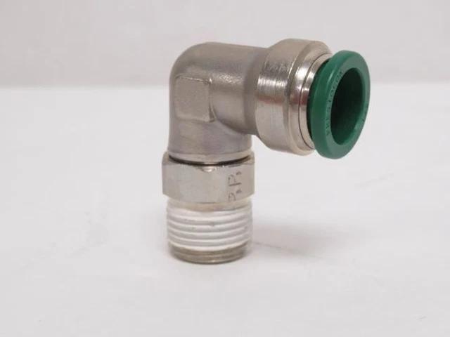 192060 New-No Box; Parker W169PLP-8-6 Brass Air Elbow; 90Deg; 1/2PTC x 3/8NPT
