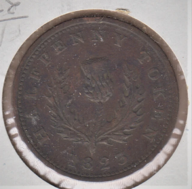 Ns-1A3 1823 Nova Scotia Half Penny Still In Holder I Purchased About 20 Yrs.