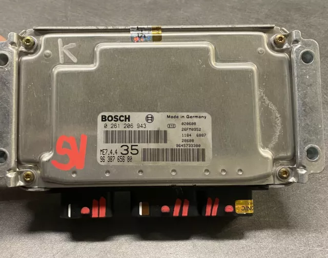 Calculateur 307 1l6 16v ME7.4.4 Bosch 0261206943 9638765680 Débloqué Immo Off