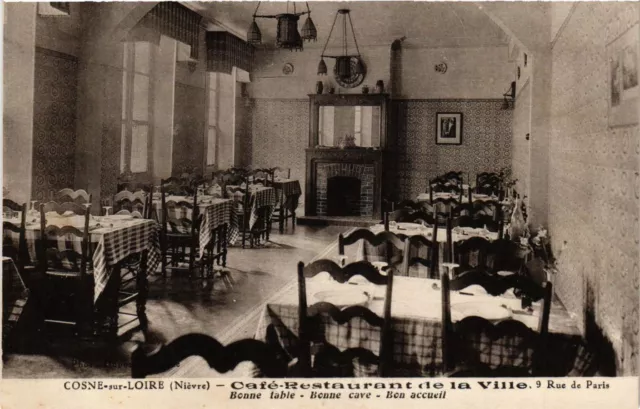 CPA COSNE-sur-LOIRE - Cafe Restaurant de la Ville - Good table (293241)