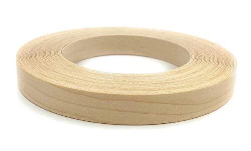 Maple 1" X 50' Roll, Wood Veneer Edge Banding Preglued, Iron on with Hot Melt