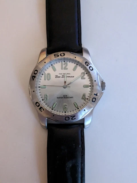 BEN SHERMAN WATCH S107 Leather Strap 50m Water Resistant