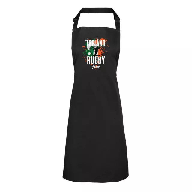 Personalised Ireland Rugby Apron Mens Womens Supporters 6 Nations Union Gift