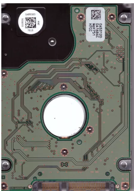 PCB Controlador Hitachi Deskstar HTE543216L9A300 Electrónica 0A90002